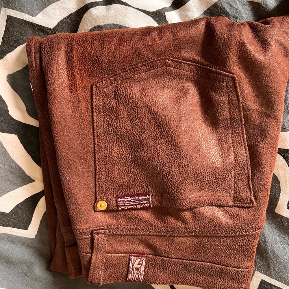 7 for all mankind coated skinny jeans